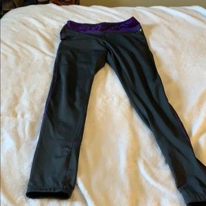 Dark gray and purple BCG leggings